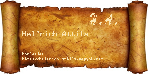 Helfrich Attila névjegykártya